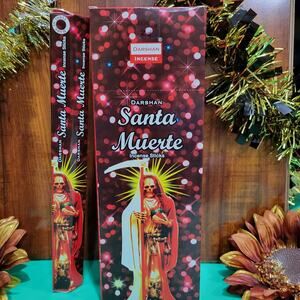Incense Santa Muerte One 120 Sticks, Each Box Of 6 Tubes, Darshan